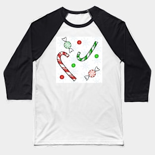 Candy Cane Print Baseball T-Shirt